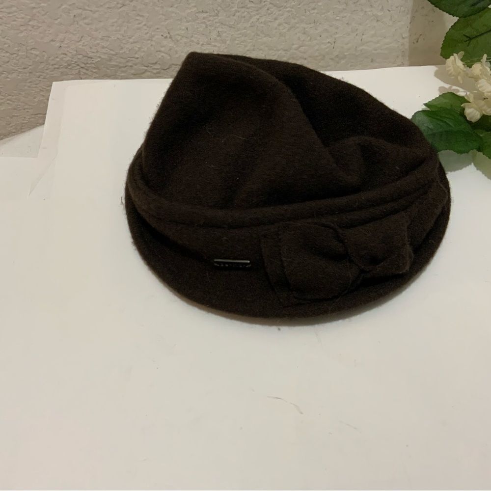 Betmar NY Brown Ruffle Wool Blend Bucket Hat - Picture 7 of 7